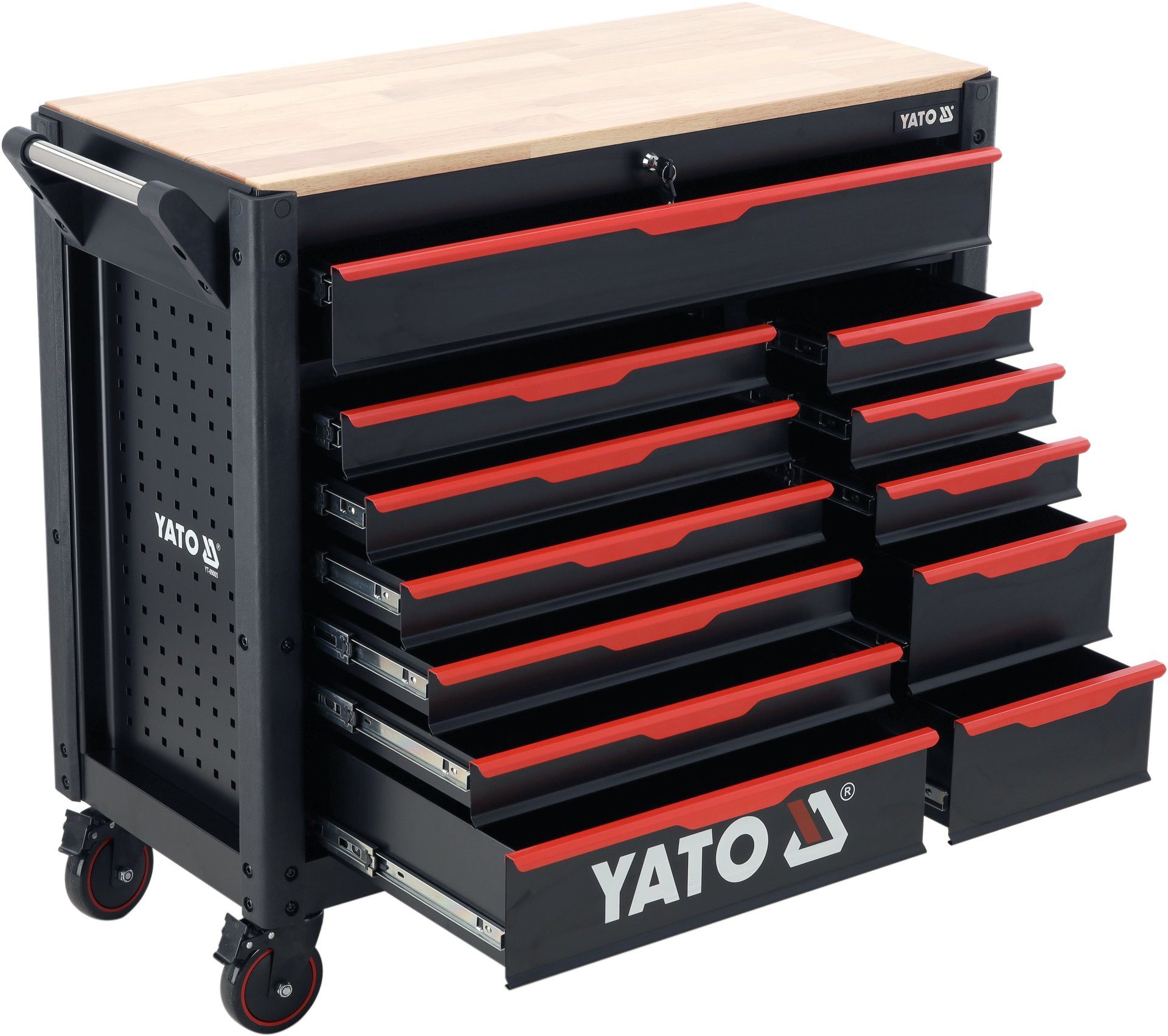 Yato Werkstattwagen Werkstattwagen 1125x1000x480mm mit 12 Schubladen, Stabil