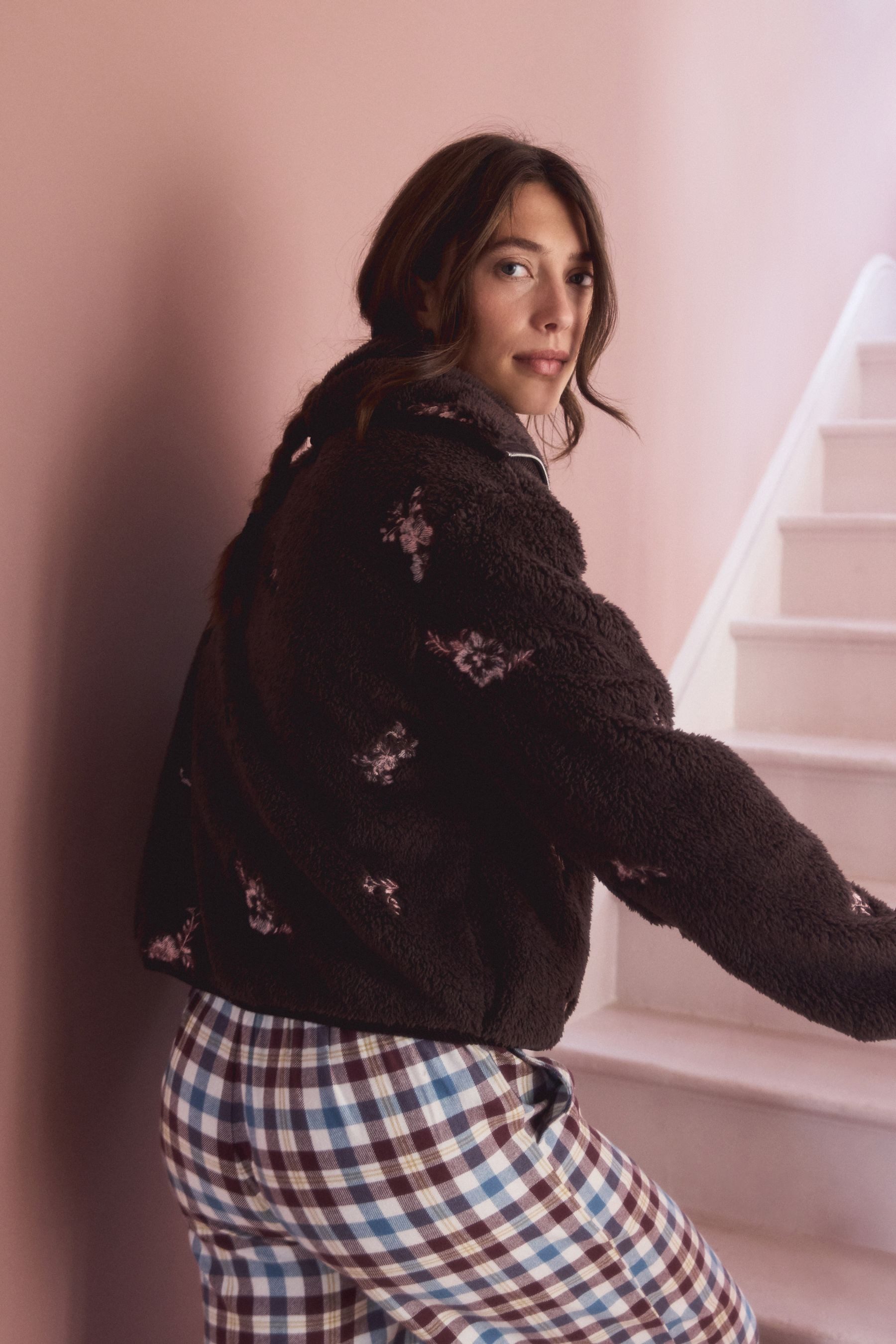 Next Fleecejacke Fleecejacke mit Teddyfutter und Reißverschluss (1-St) günstig online kaufen