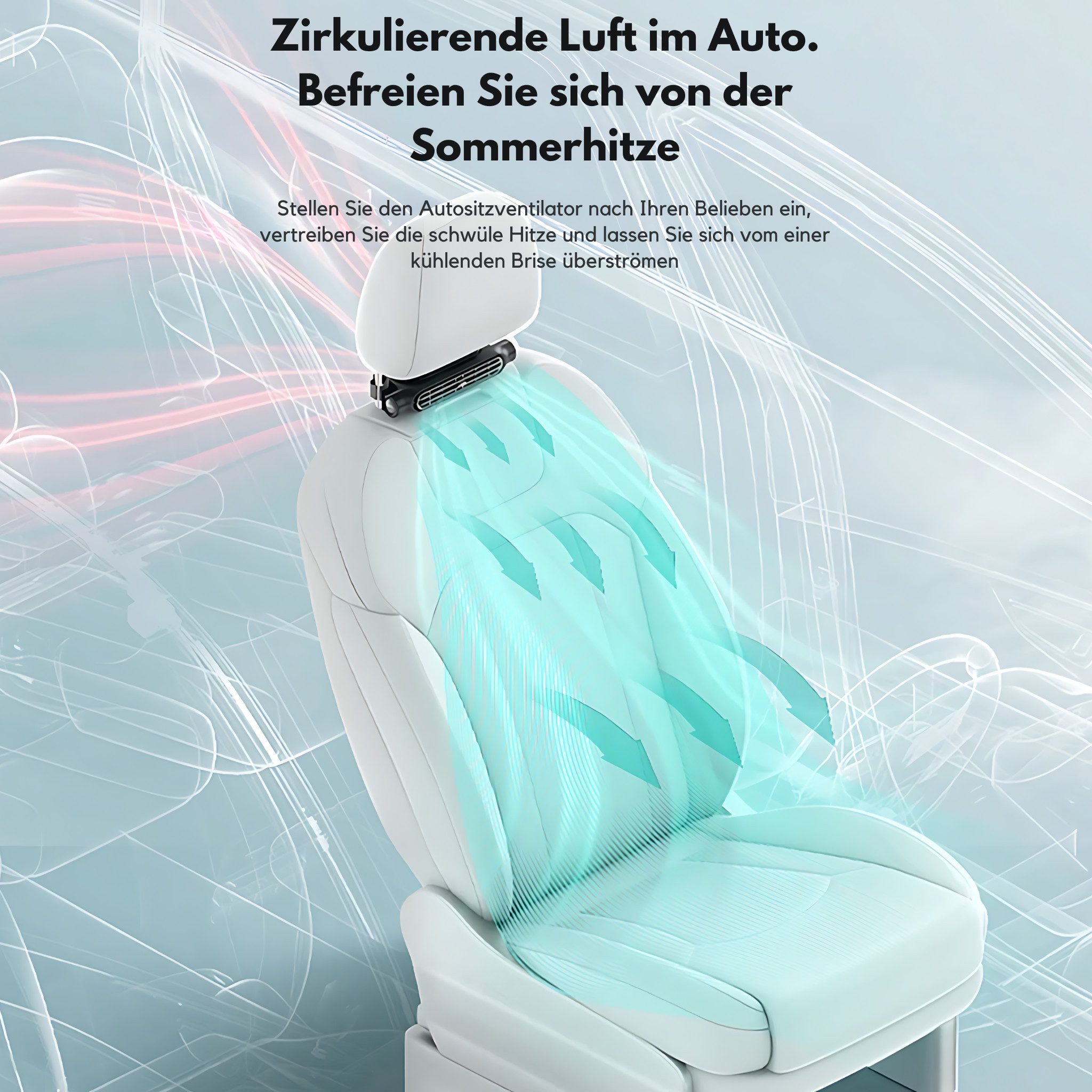 HS.SUPPLY Mini USB-Ventilator USB Autoventilator, Autositzventilator, günstig online kaufen