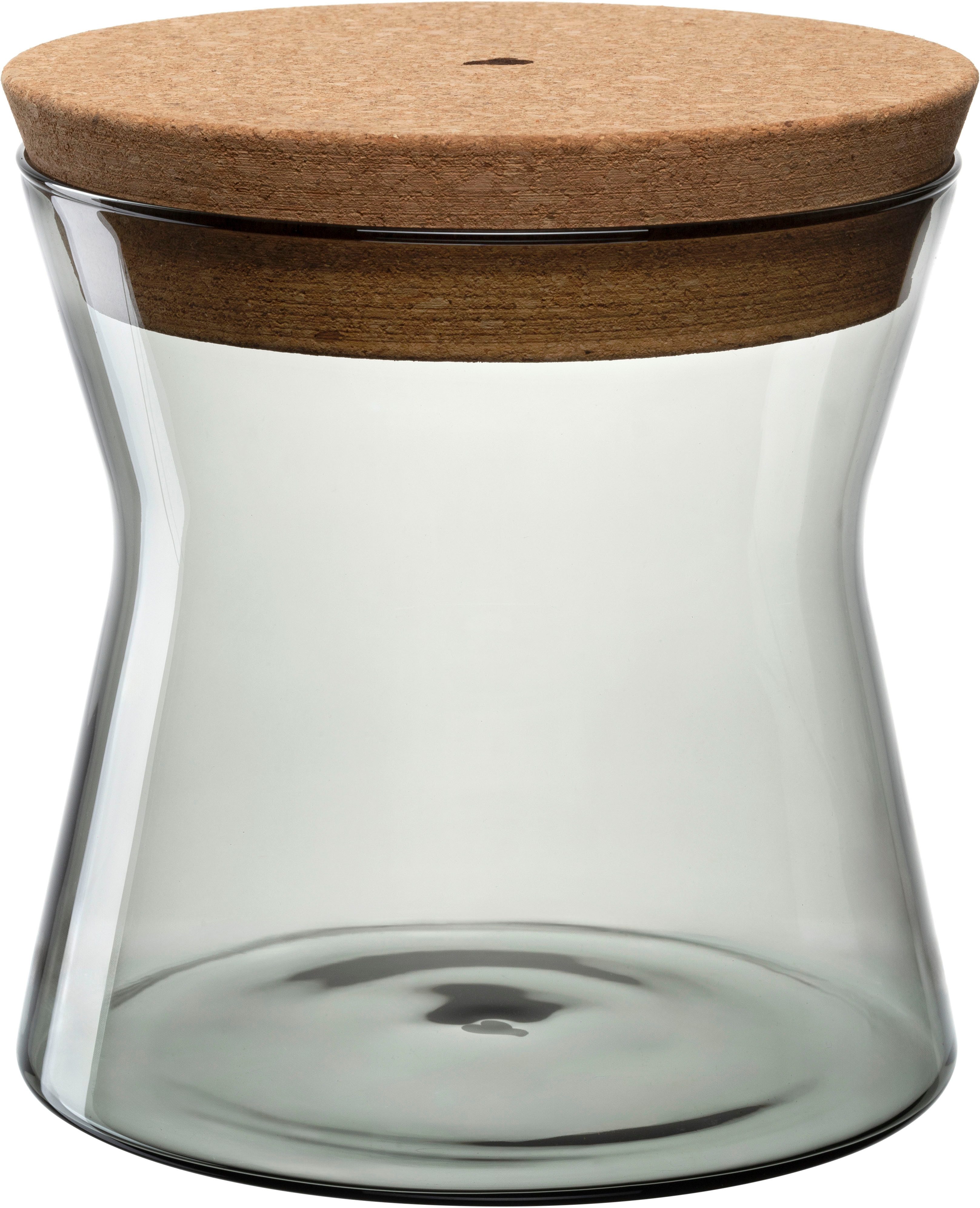 LEONARDO Vorratsdose FORMA X, mit Korkdeckel, Borosilikatglas, Kork, (1-tlg), spülmaschinenfest
