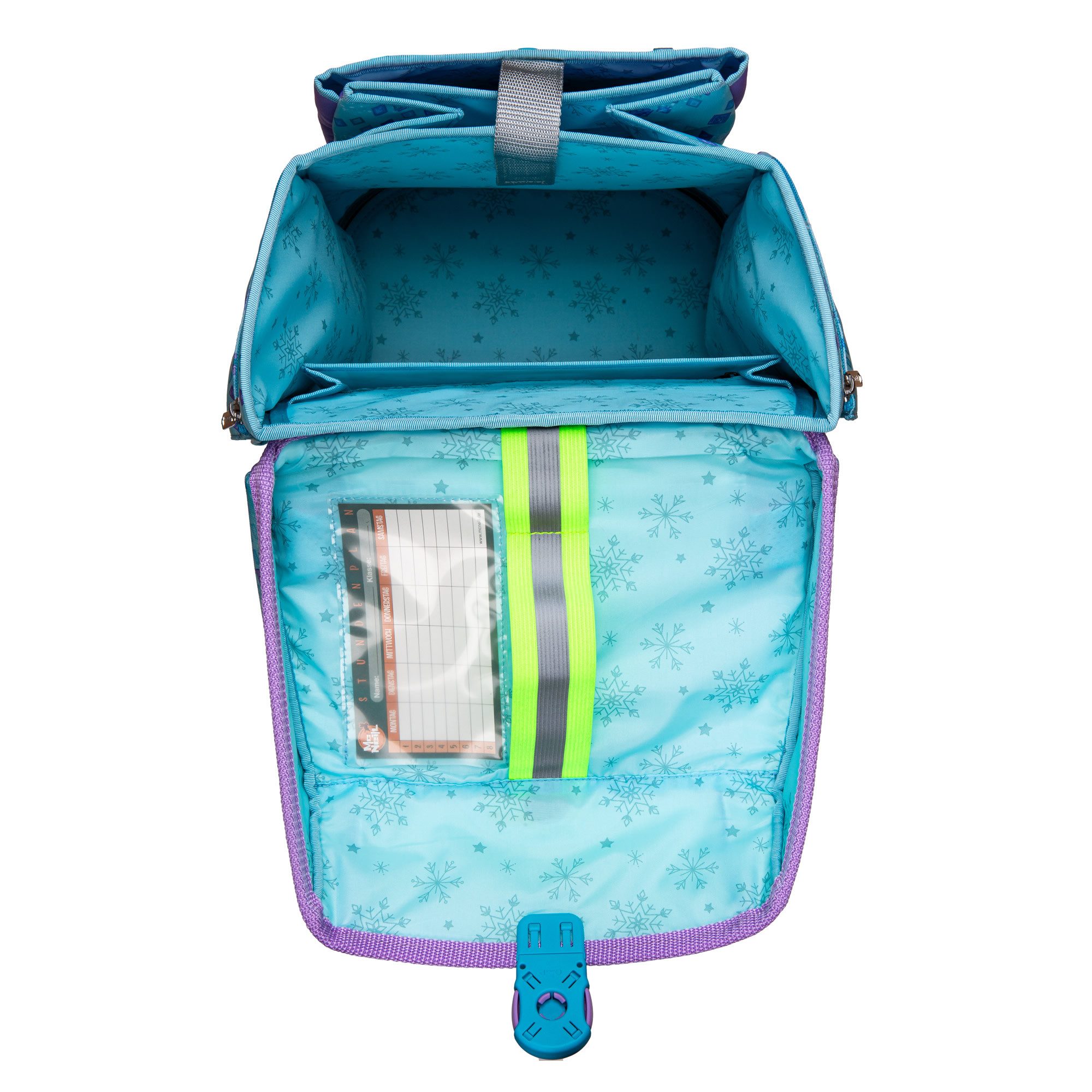 McNeill Schulranzen Perfecto Frozen 5tlg. Disney Schulranzen ergonomisch ClickFlex (Spar-Set, Federmappen befüllt, Schlampermappe, Sportbeutel, Magnet & Anhänger), ClickFlex Rückensystem, mitwachsend, ergonomisch