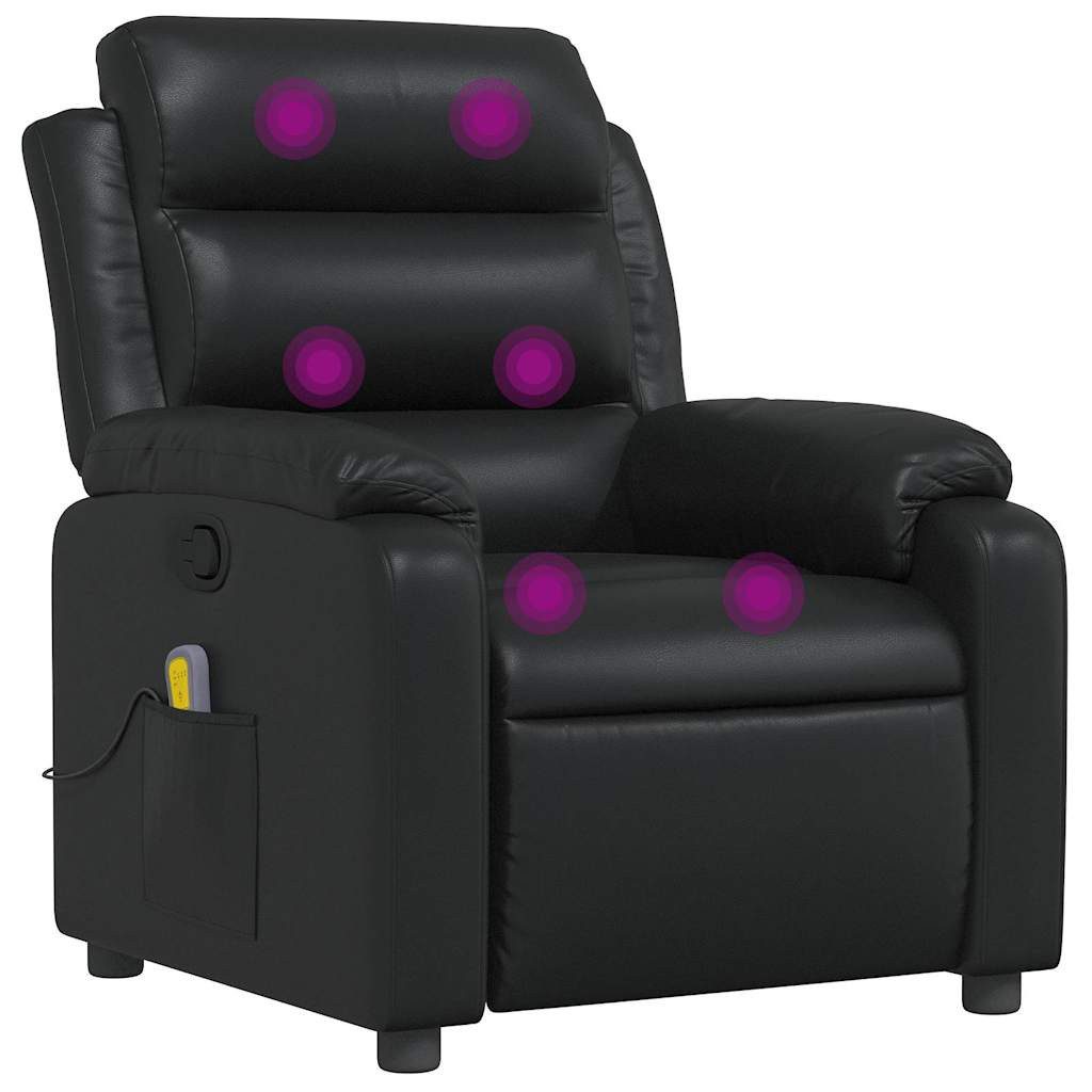 vidaXL Sessel Massagesessel Schwarz Kunstleder (1-St) günstig online kaufen