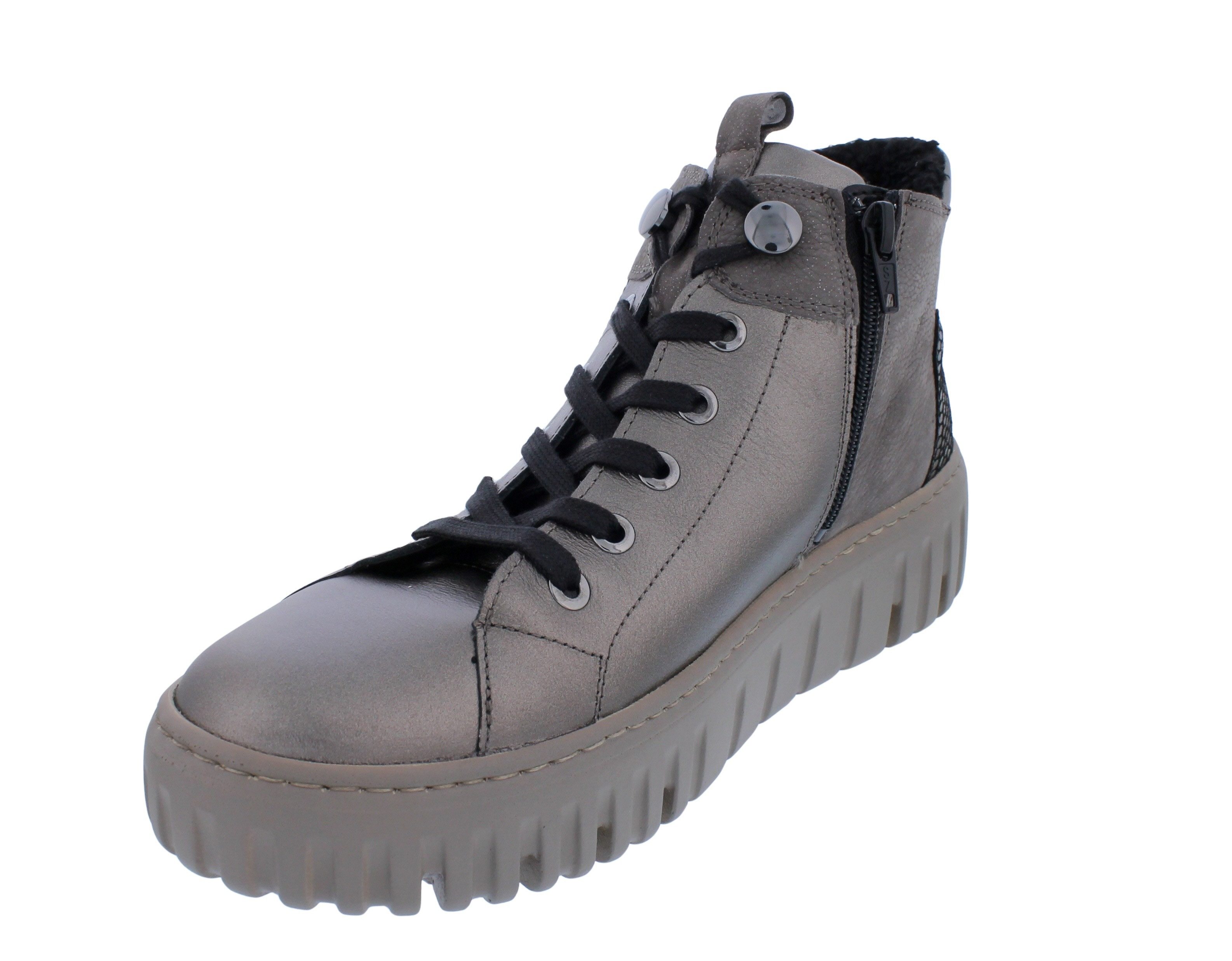 Waldläufer Waldläufer H-Livia Bootie 941804-403-999, Warmfutter, Metallic/ Nubukl Schnürstiefel – Bild 4 von 5