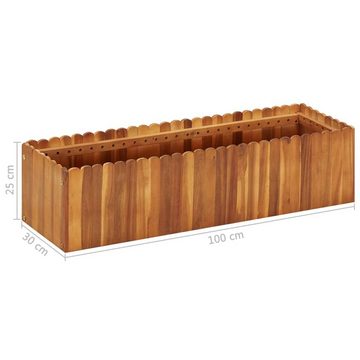 furnicato Hochbeet Garten-100 x 30 x 25 cm Massivholz Akazie