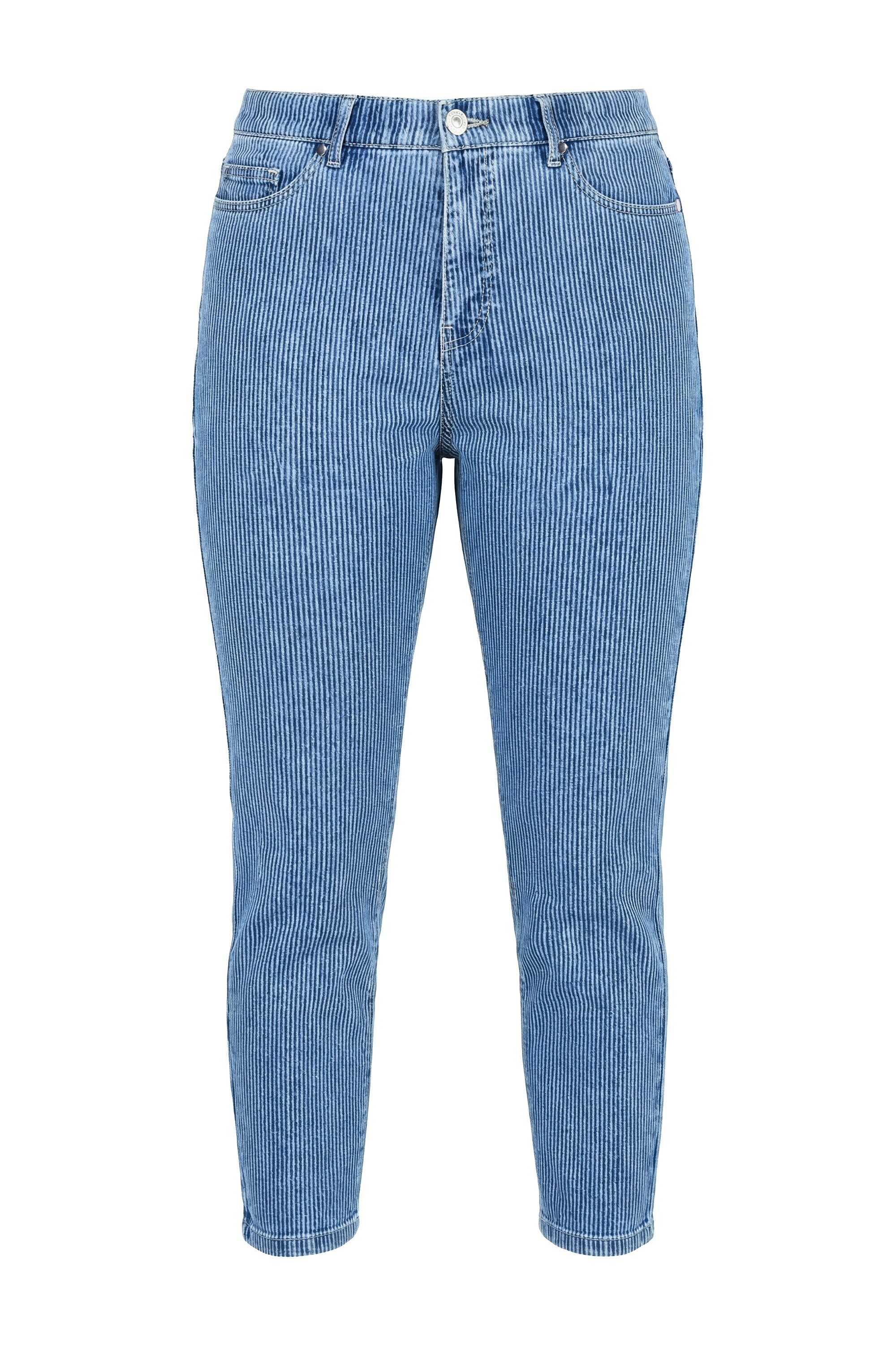 Studio Untold Funktionshose Mom-Jeans Mom Shape 5-Pocket Streifen günstig online kaufen