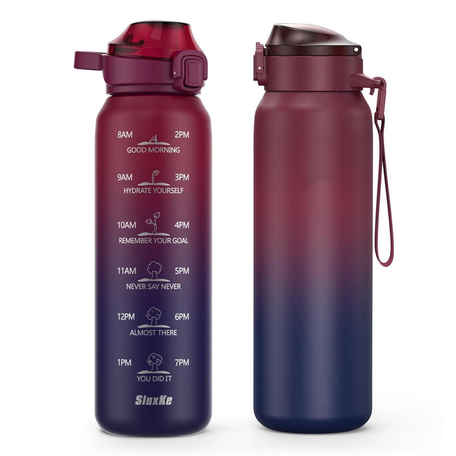LuxusKollektion Thermoflasche Thermosflasche 700ml mit 2 Deckeln