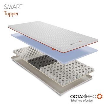 Topper Octasleep Smart, OCTAsleep, 7 cm hoch, Kaltschaum, Komfortschaum, Viscoschaum, OCTAspring® Aerospace Technologie