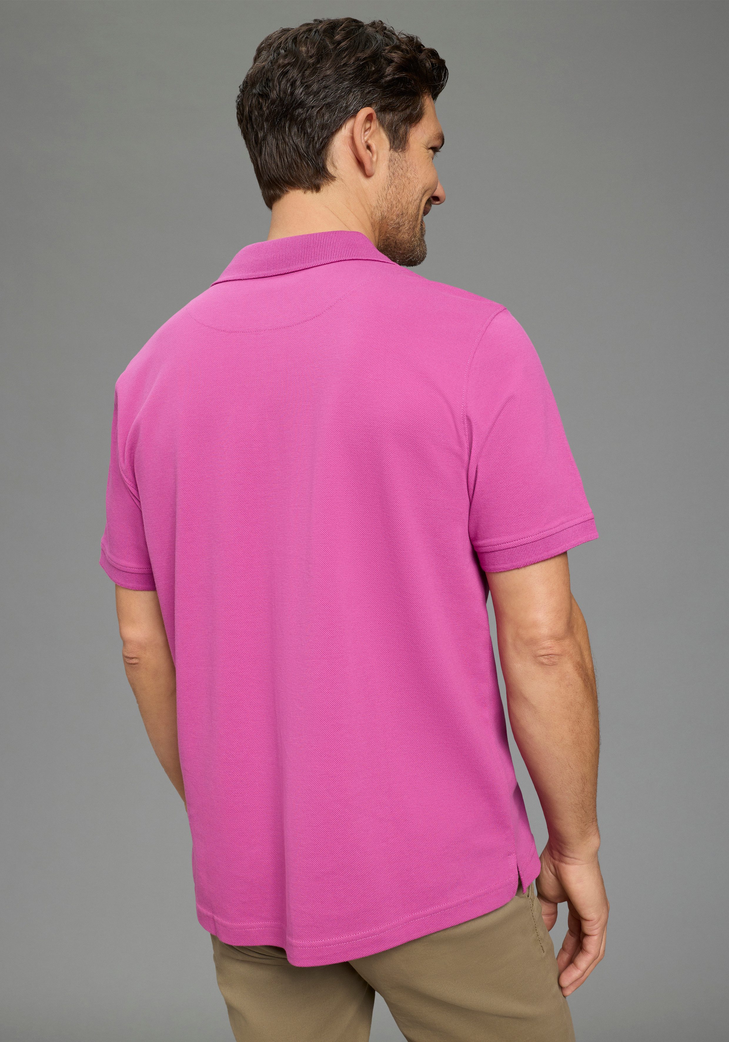 Man's World Poloshirt Kurzarm, lockere Passform, unifarben – Bild 5 von 5