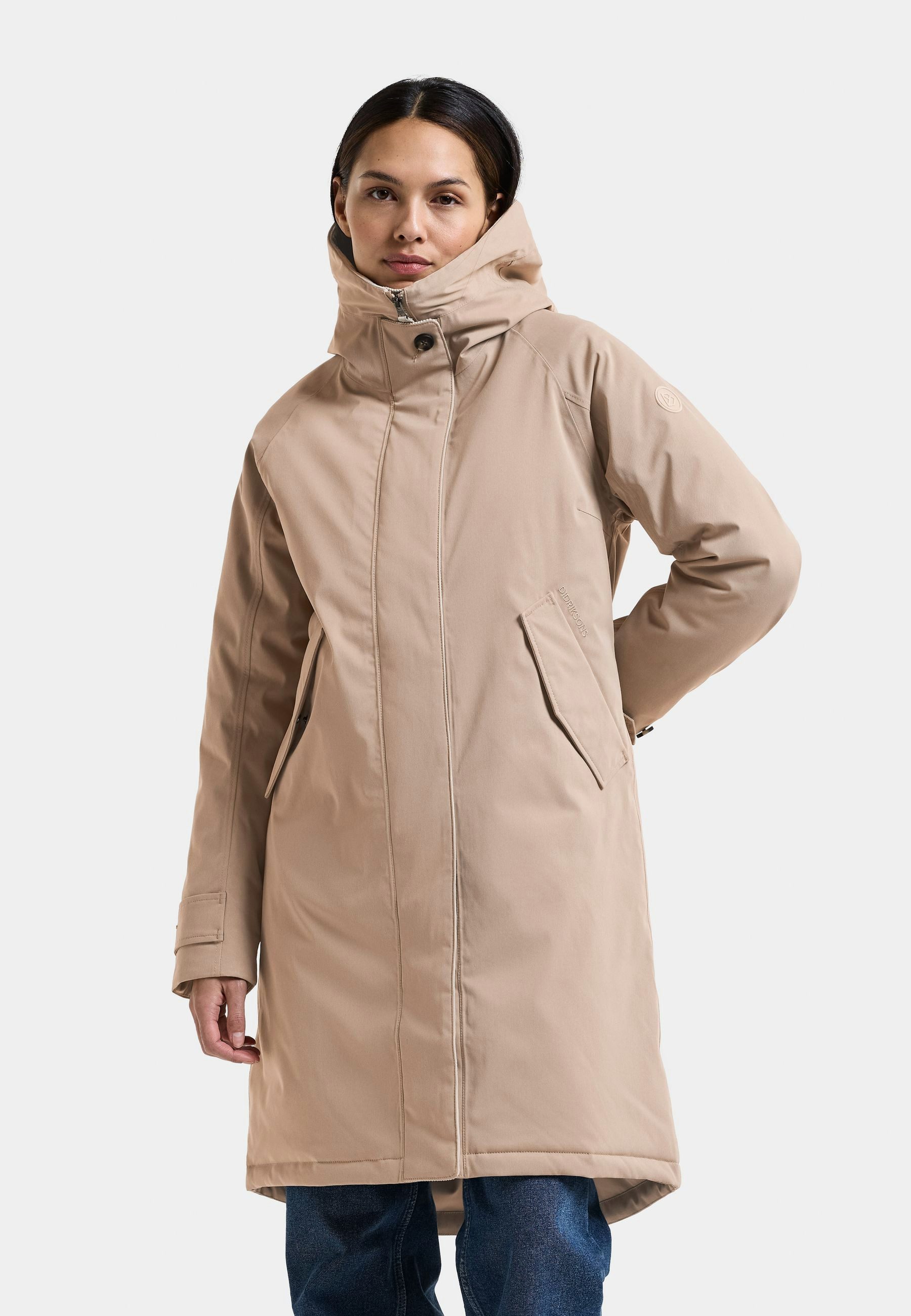 Didriksons Winterjacke Damen Wintermantel Wasserdicht LUNA mit Kapuze mit Taschen