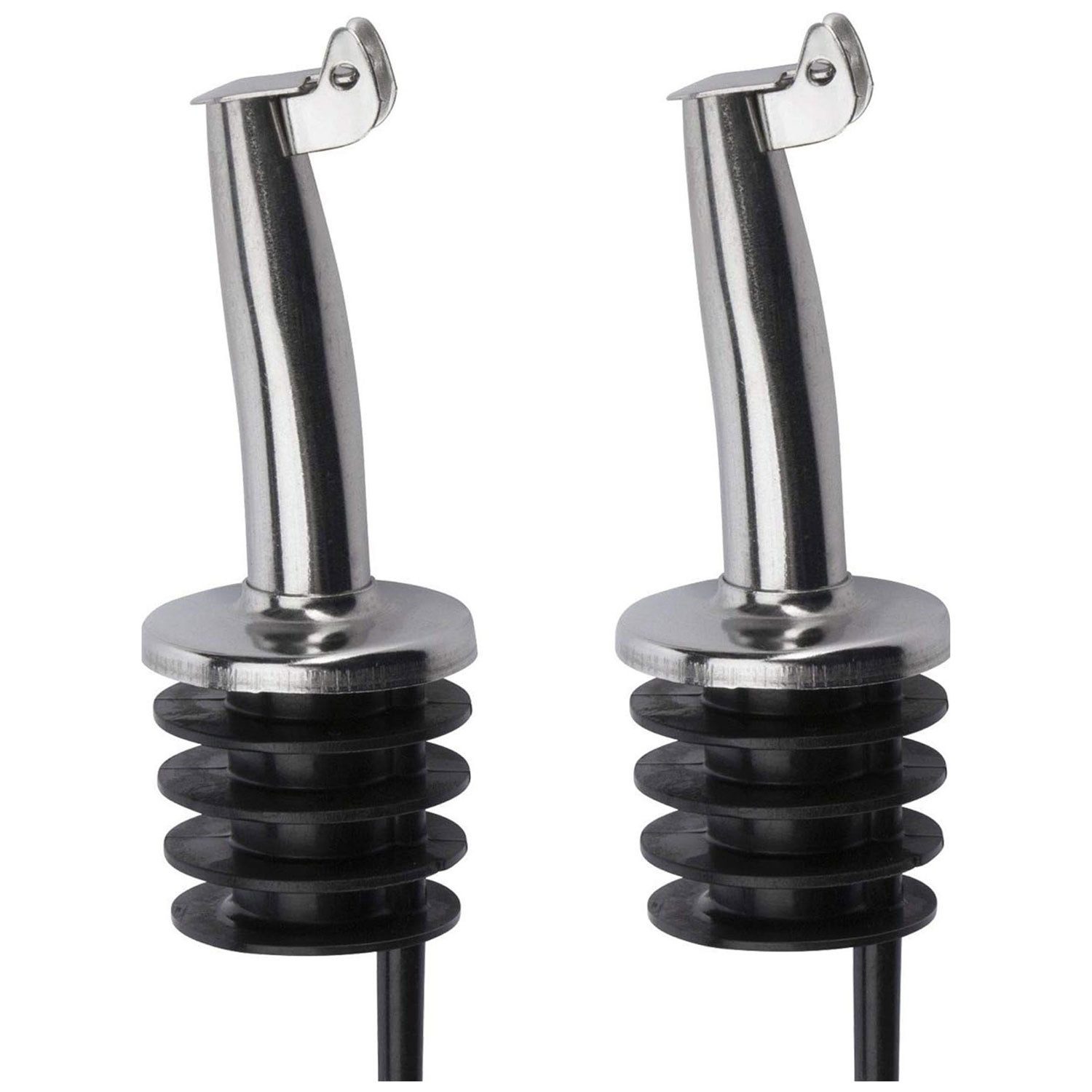 WESTMARK Flaschenausgießer 2 Stk., »Inox Gastro«, PE-Kork, mit Metallkläppchen und Luftröhrchen