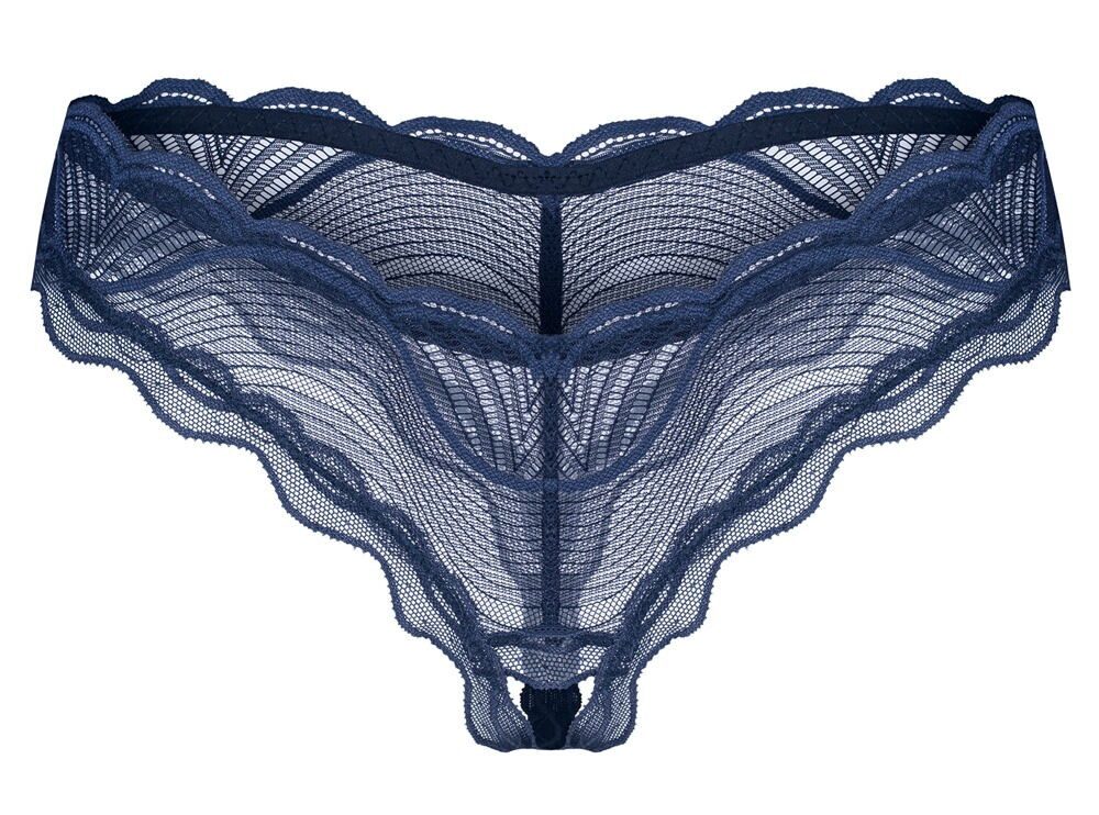 Obsessive String Nightly Blue Ouvert String - blau (1-St) Mit filigranen Spitzen-Optiken