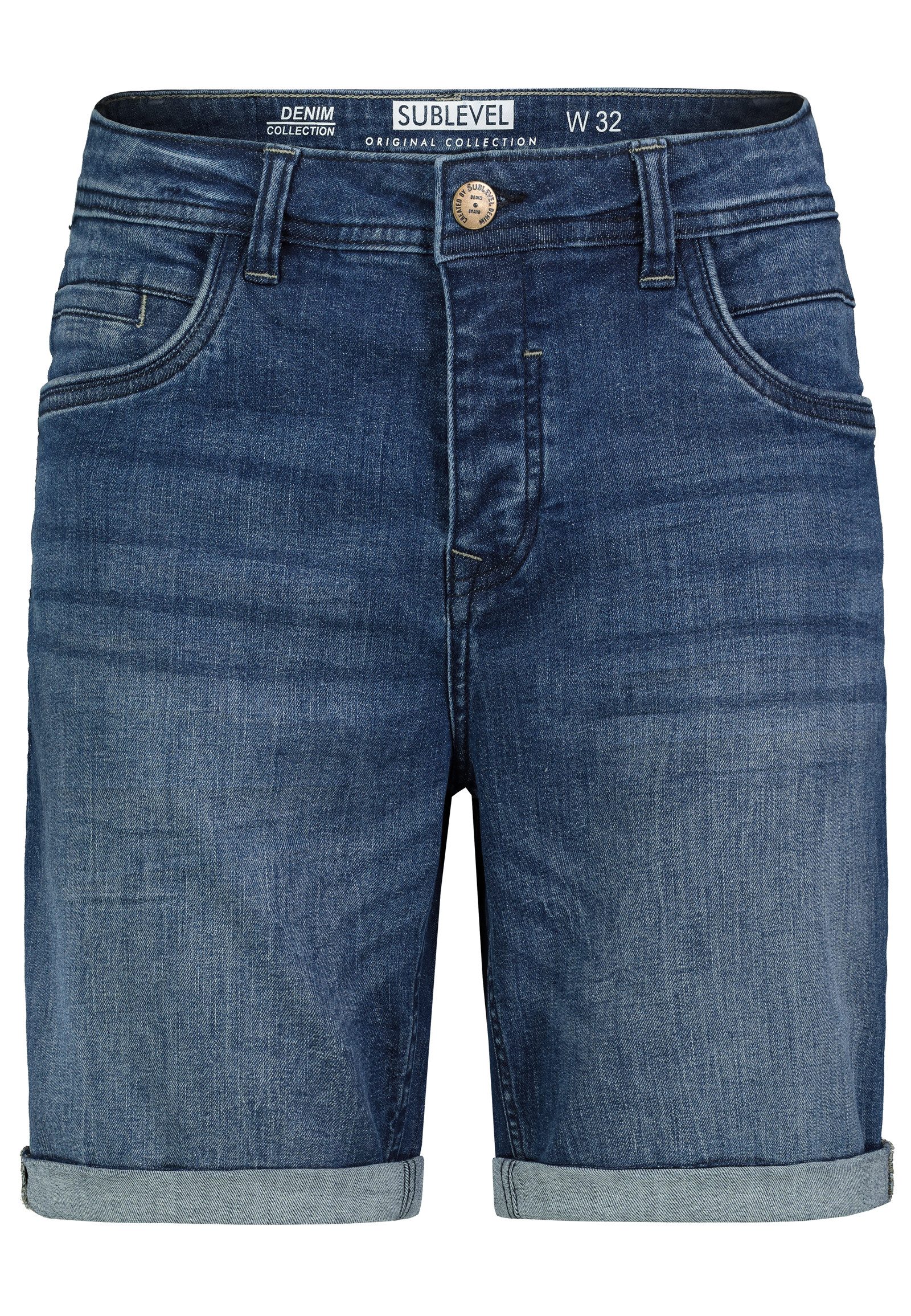 SUBLEVEL Jeansshorts im 5-Pocket-Style mit Aufschlag günstig online kaufen
