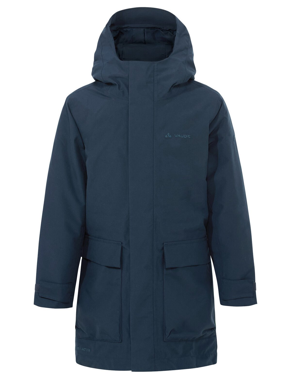 VAUDE Outdoorjacke Kids Lulea 2L Padded Parka (1-St) schützt vor Regen und Kälte auf dem Schulweg