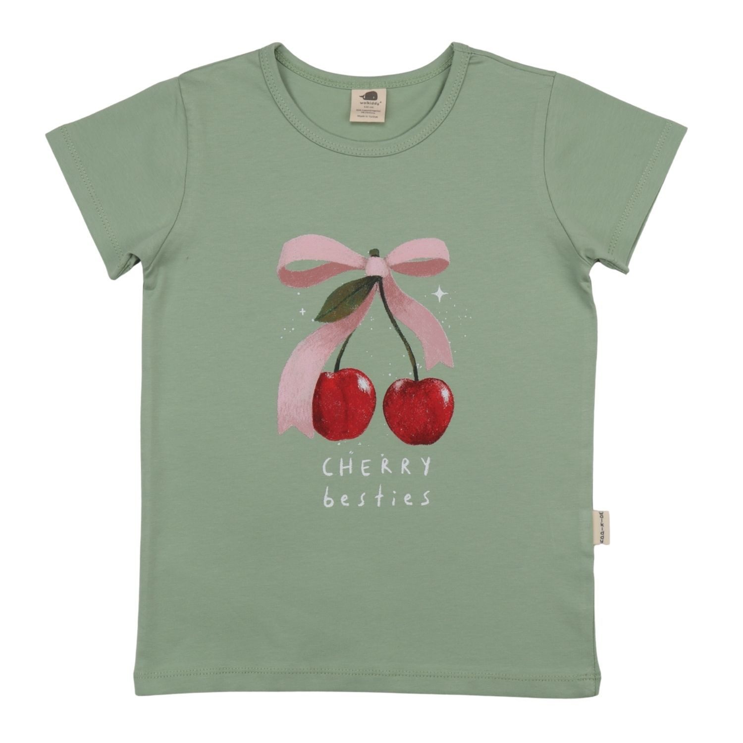 Walkiddy T-Shirt Walkiddy Little Cherries Kinder Bio Baumwolle GOTS Green Bio Baumwolle,GOTS, Kinderbekleidung,nachhaltige Klamotten,T-Shirt