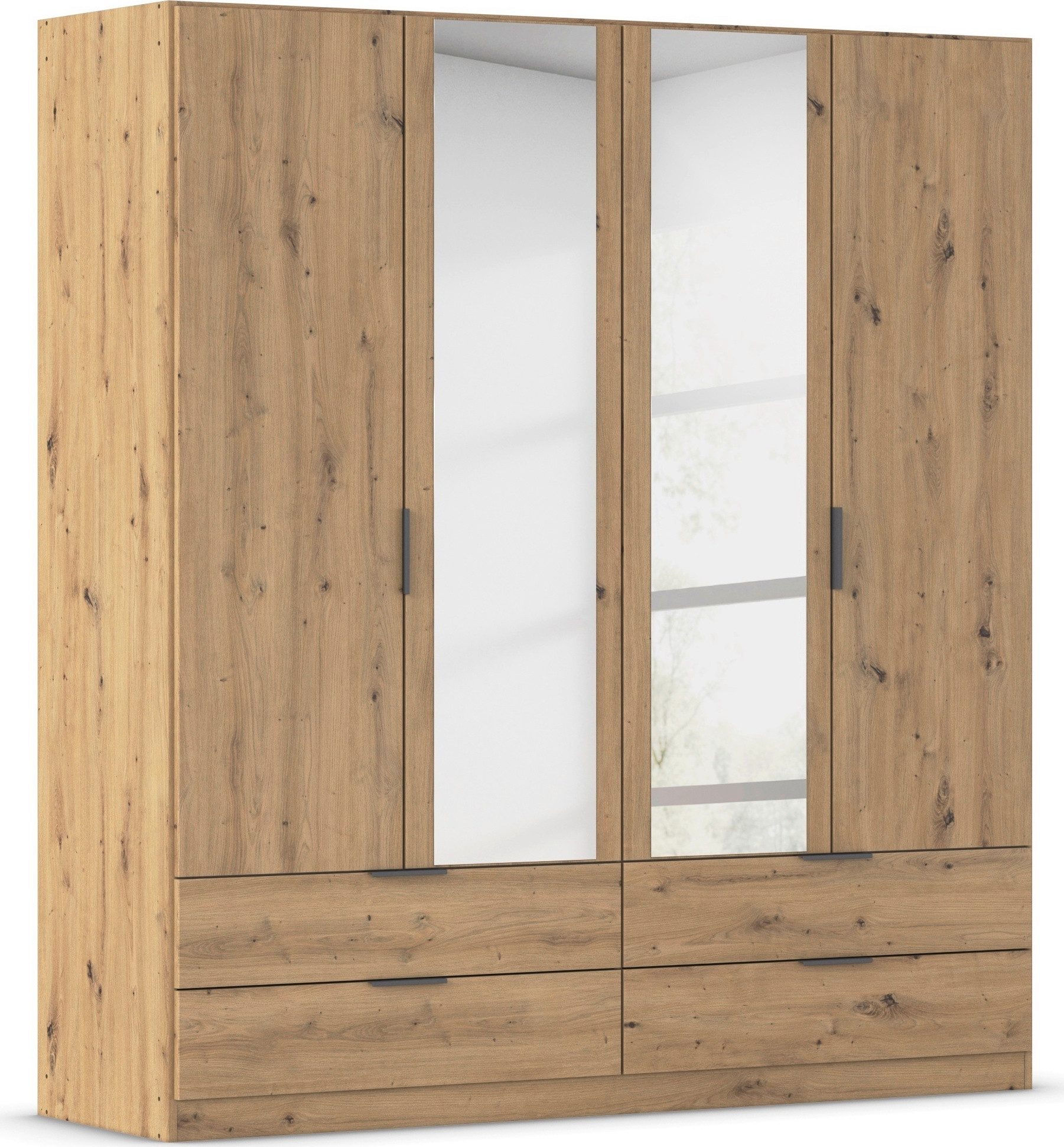rauch Kleiderschrank Drehtürenschrank Schrank Garderobe Ankleide Schlafzimmer LAGOA (3 verschiedene Ausstattungen BASIC/CLASSIC/PREMIUM (inkl. SOFT-CLOSE) geräumige Schubladen, 3 Breiten, optional mit Aufsatz MADE IN GERMANY
