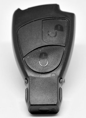 mt-key Auto Schlüssel Smartkey Ersatz Gehäuse 2 Tasten + 2X passende CR2025 Knopfzelle, CR2025 (3 V), für Mercedes Benz W169 W245 W202 W203 CL203 Funk Fernbedienung