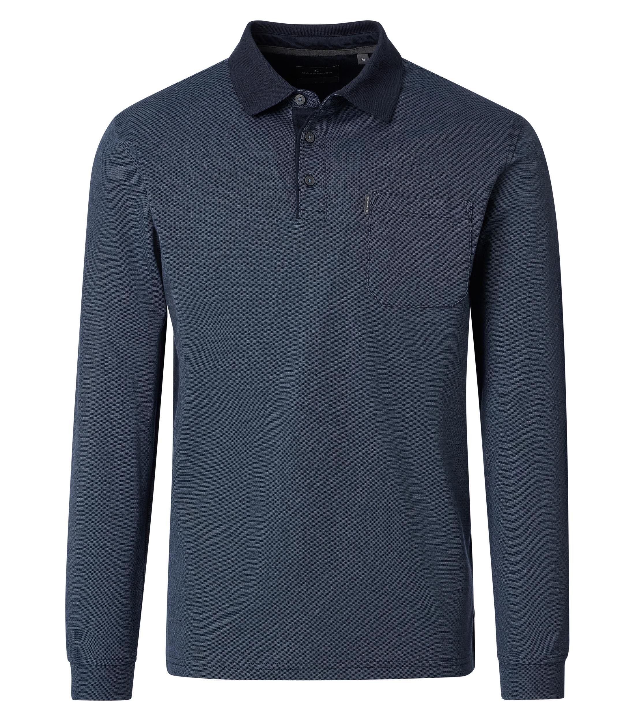 CASAMODA Langarm-Poloshirt CASAMODA Polo-Shirt Langarm gestreift