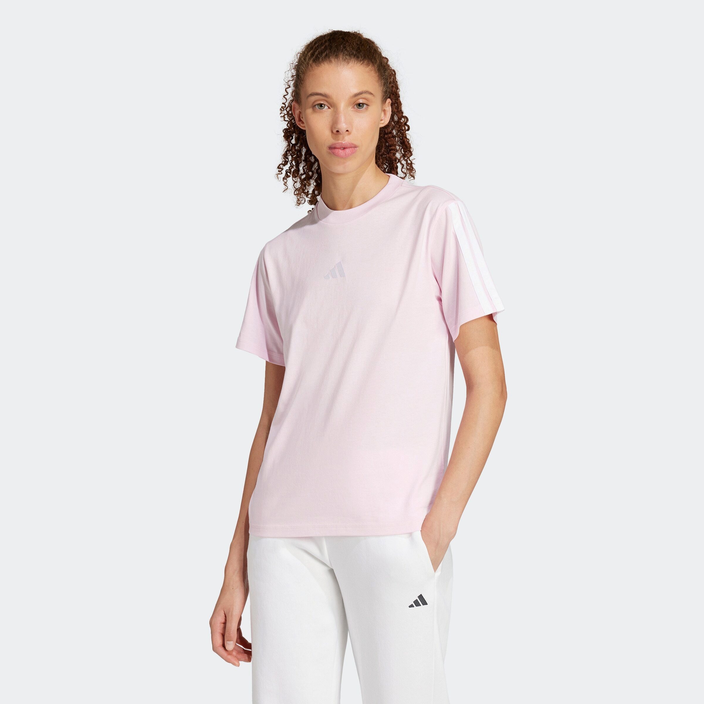 adidas Sportswear Funktionsshirt ESSENTIALS 3-STRIPES COTTON (1-tlg) Seitenstreifen