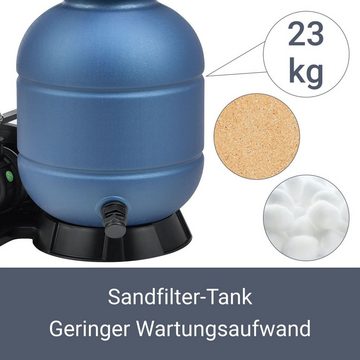 Juskys Sandfilteranlage »PSFA20A«, Ø 33 cm Tank befüllbar mit Sand / Filterbällen