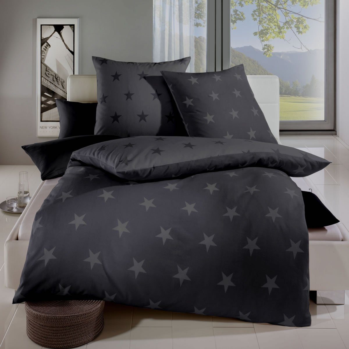 Kaeppel Bettwäsche Biber Stars in vers. Größen zur Auswahl Design Sterne an günstig online kaufen