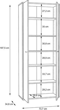 FORTE Schuhschrank Tempra Breite 73,7 cm