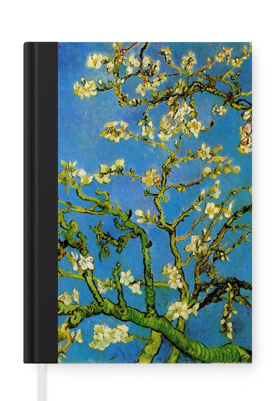 MuchoWow Notizbuch Mandelblüte - Haushaltsbuch Merkzettel, A5, 98 Gogh, Journal, Tagebuch, Notizheft, van Vincent Seiten