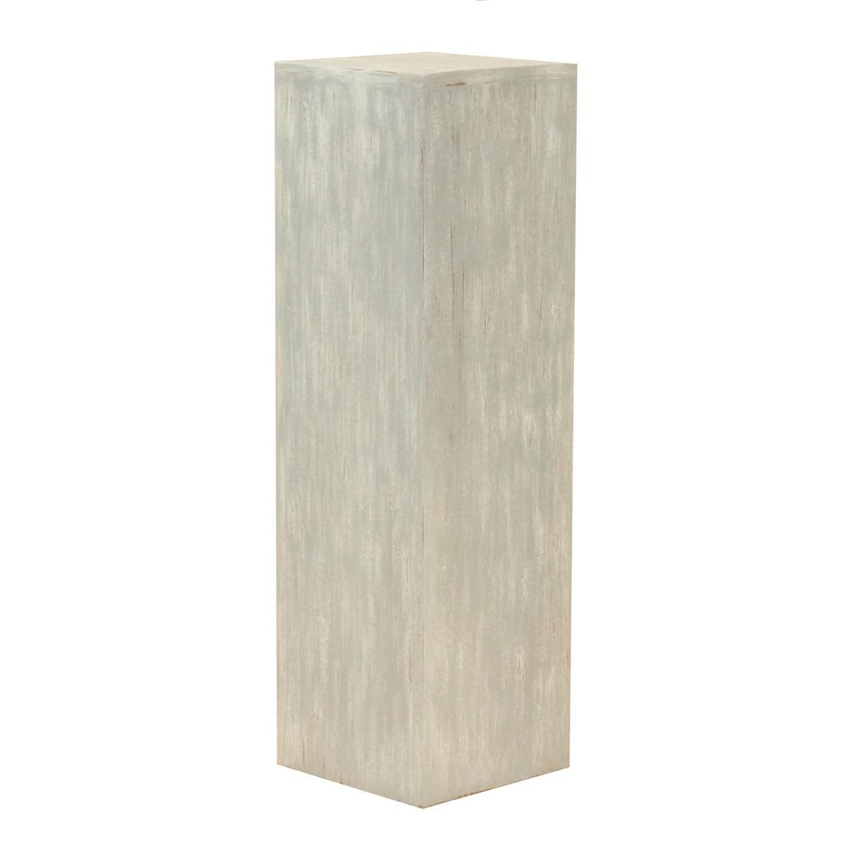 Oriental Galerie Blumenhocker Holz Säule Viereckig Podest grauwash klein 65 cm (1 St)