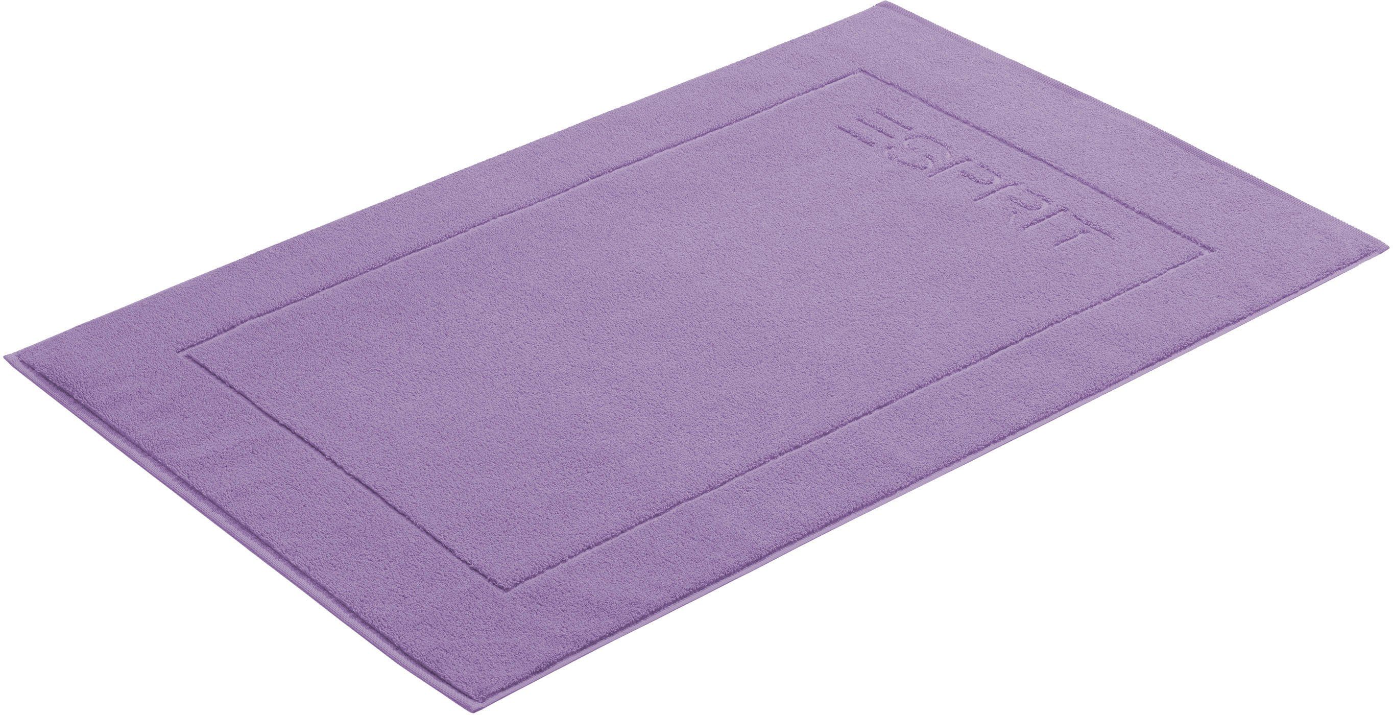 Esprit Badematte Solid, Höhe 1 mm, fußbodenheizungsgeeignet, schnell trocknend, Baumwolle, rechteckig, Badteppich, Uni Farben, mit Esprit Logo Stickerei Hotelmatte