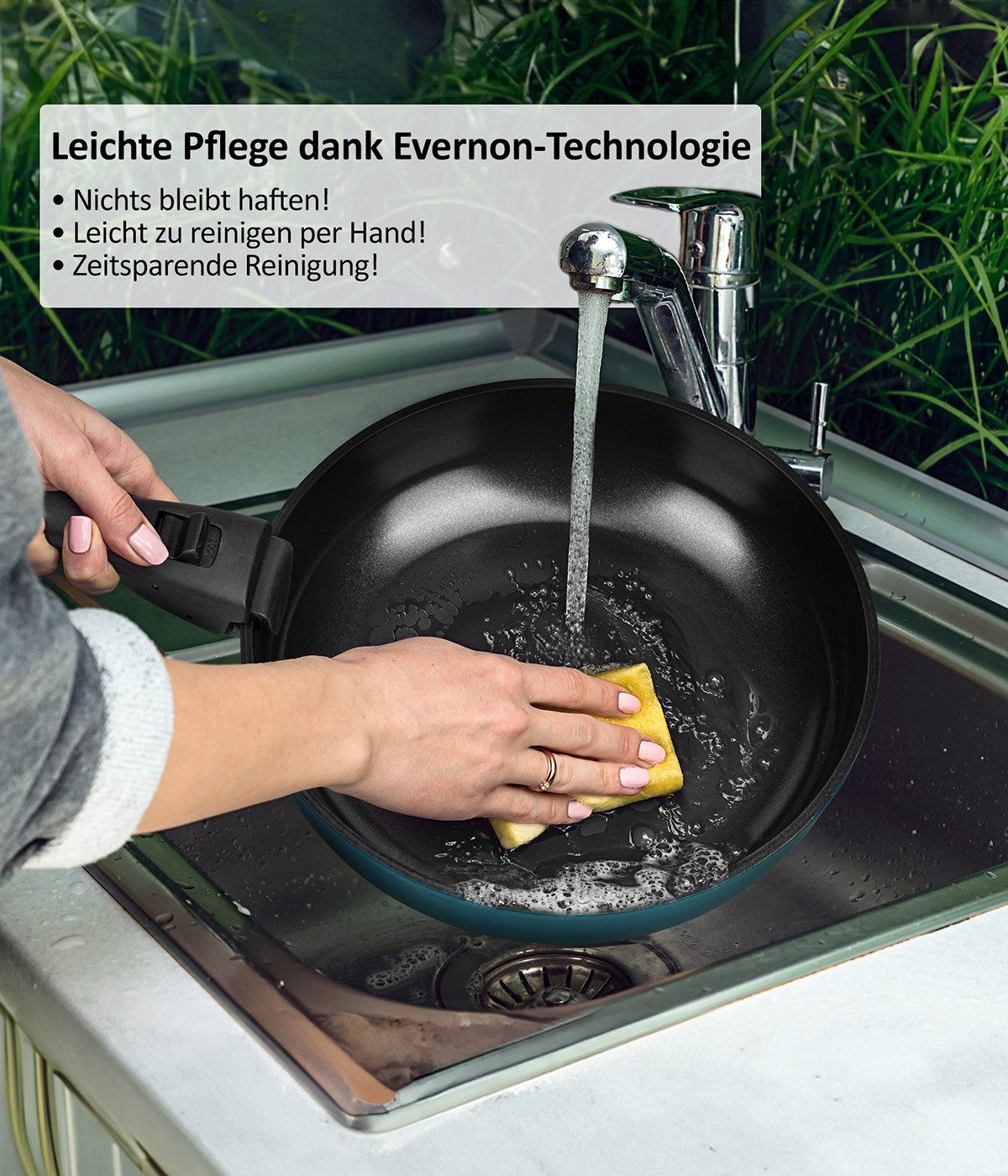 Genius Topf-Set Kelton Pfannenset Töpfe Set 3 in 1 mit Deckel, Gemüseschneider 27 tlg, Topfset pfanne bratpfanne wohnmobil kitchen camping (Komplett-Set, Set 27 – Bild 5 von 5