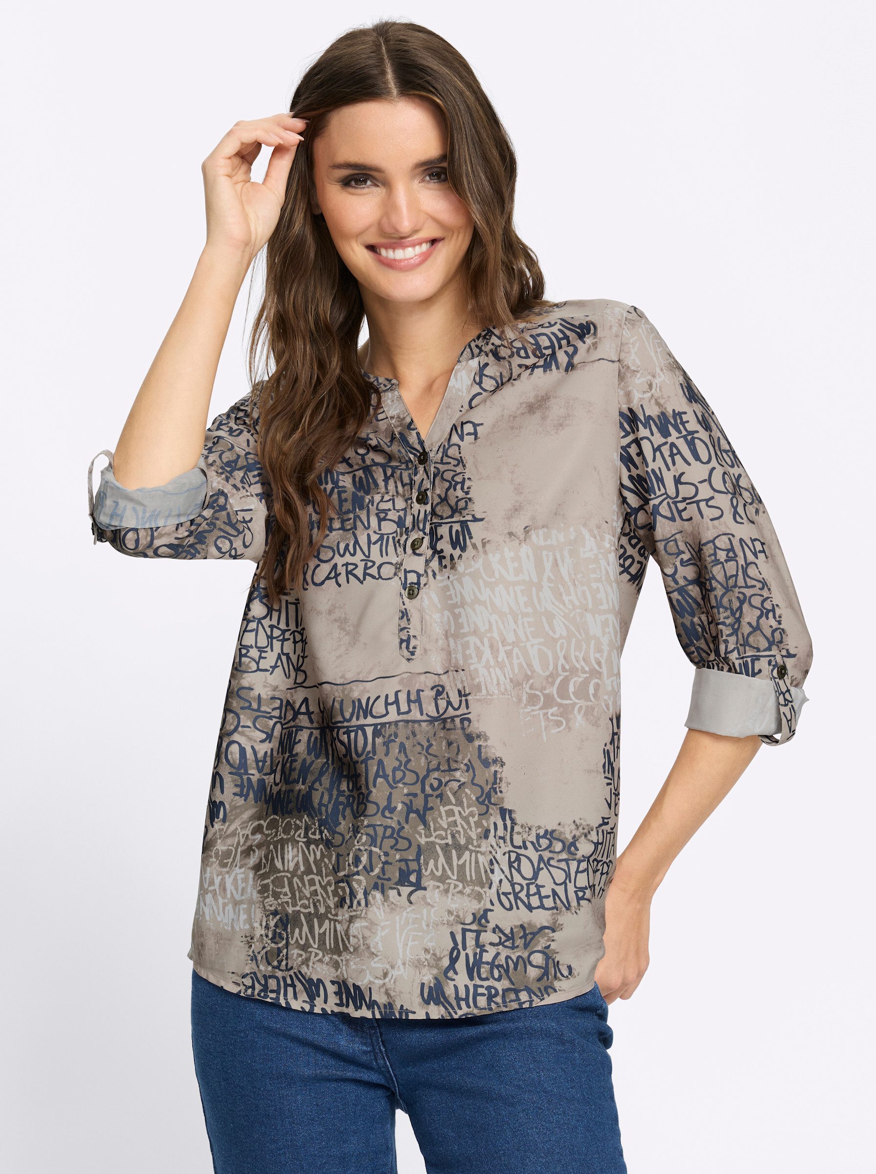 Klassische Bluse Langarm-Bluse Langarm