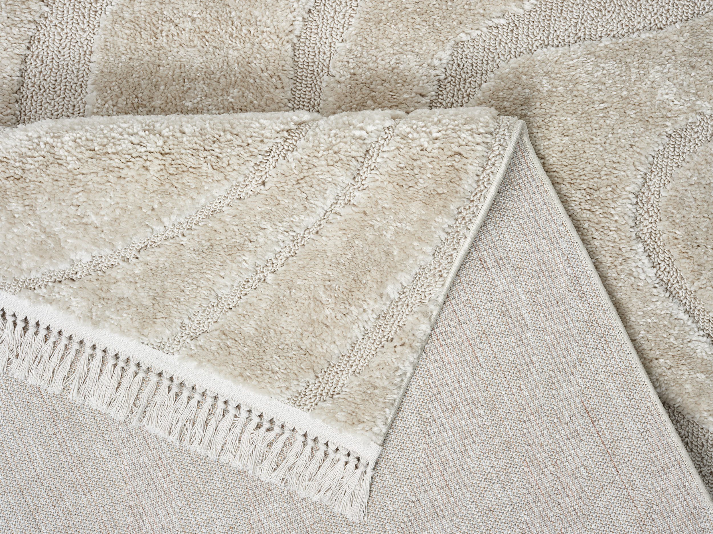 homsy by Ana Johnson Teppich Waavy mit Fransen, Wellen Design, rechteckig, Höhe: 20 mm, Boho, 3D Optik, Scandi, Hoch-Tief, Wohnzimmer, Schlafzimmer – Bild 5 von 5