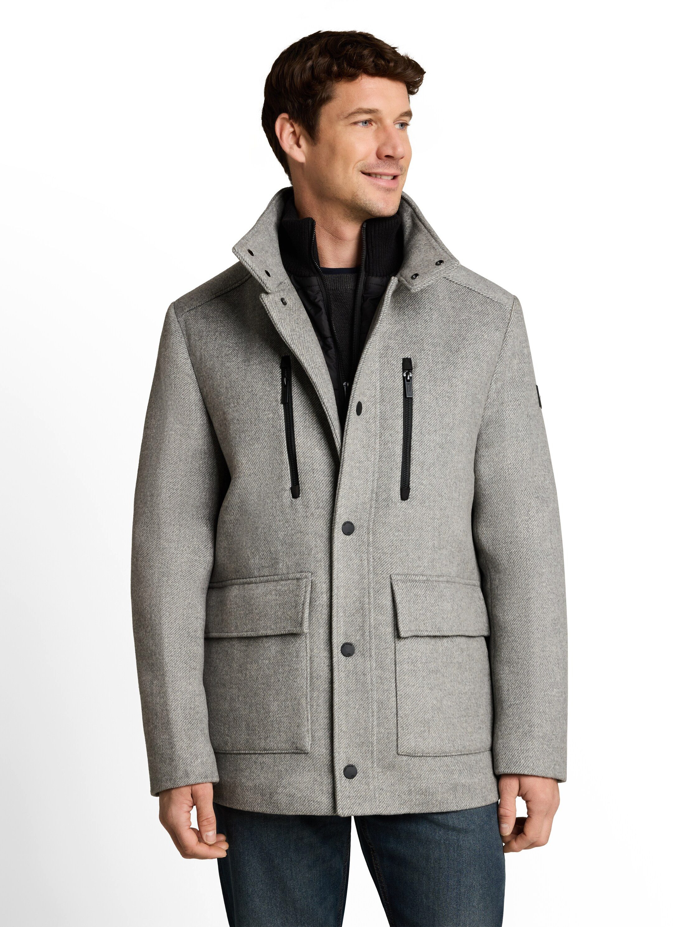 TOM TAILOR Wolljacke mit abnehmbarer Innenjacke