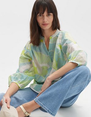 OPUS Langarmbluse OPUS Printbluse Faomi nature O-Form