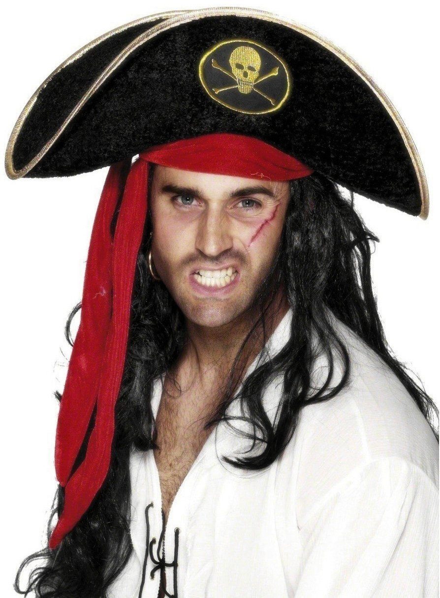 Metamorph Piraten-Kostüm Jolly Roger Piratenhut - Karneval Faschingskostüm, Leichter Zweispitz für Seeräuber