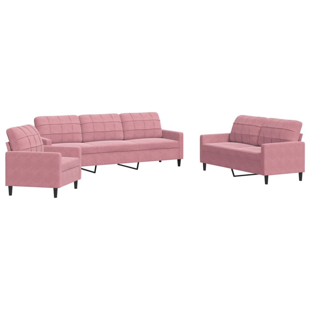 vidaXL Sofa 3-tlg. Sofagarnitur mit Kissen günstig online kaufen