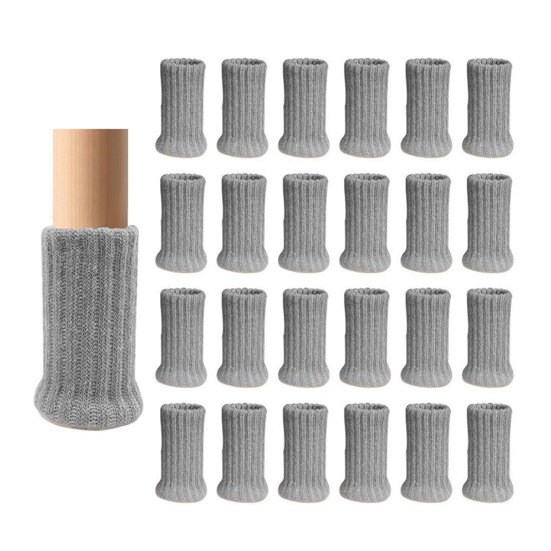 zggzerg Tischbein 24 Stück Stuhlbeinsocke Möbel Socken mit Fühlte Pads, Schutz Stuhl