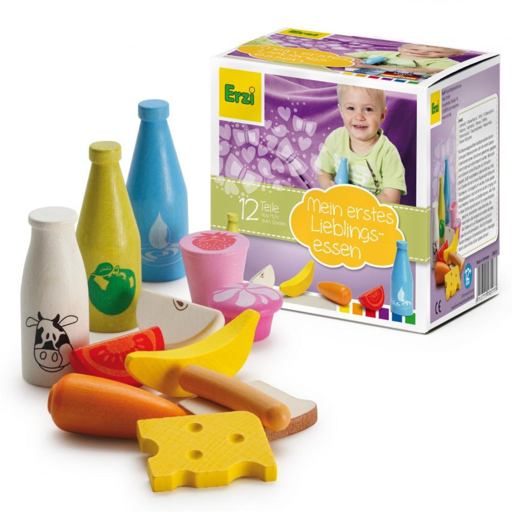 Erzi® Spiellebensmittel Kaufladensortierung für die Kleinsten, (Set, 12-tlg., 1), Made in Germany