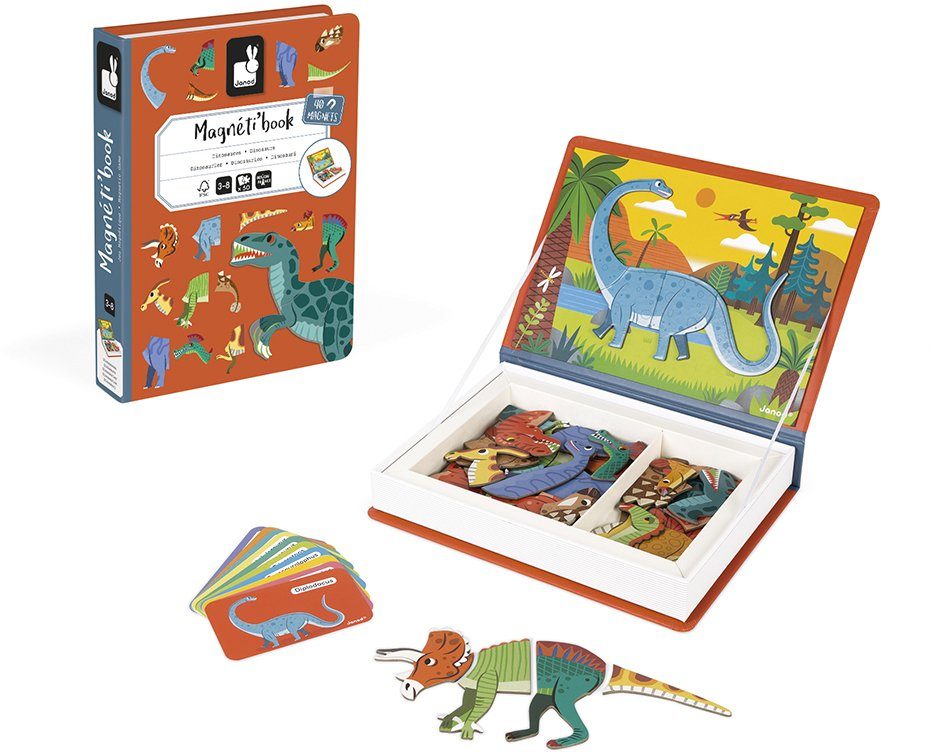Magnetbuch Janod Lernspielzeug - Dinosaurier