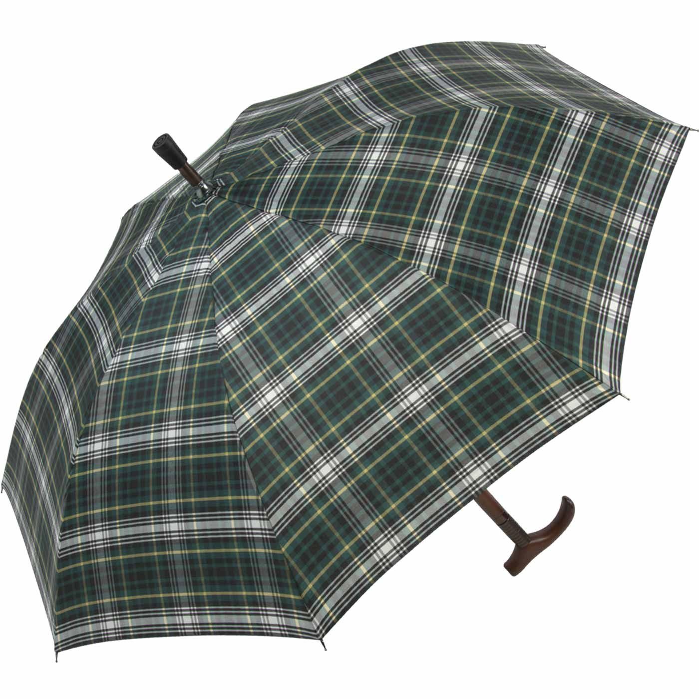iX-brella Stockregenschirm Stützschirm mit Holzgriff - höhenverstellbar, sehr stabil, im klassischen Design