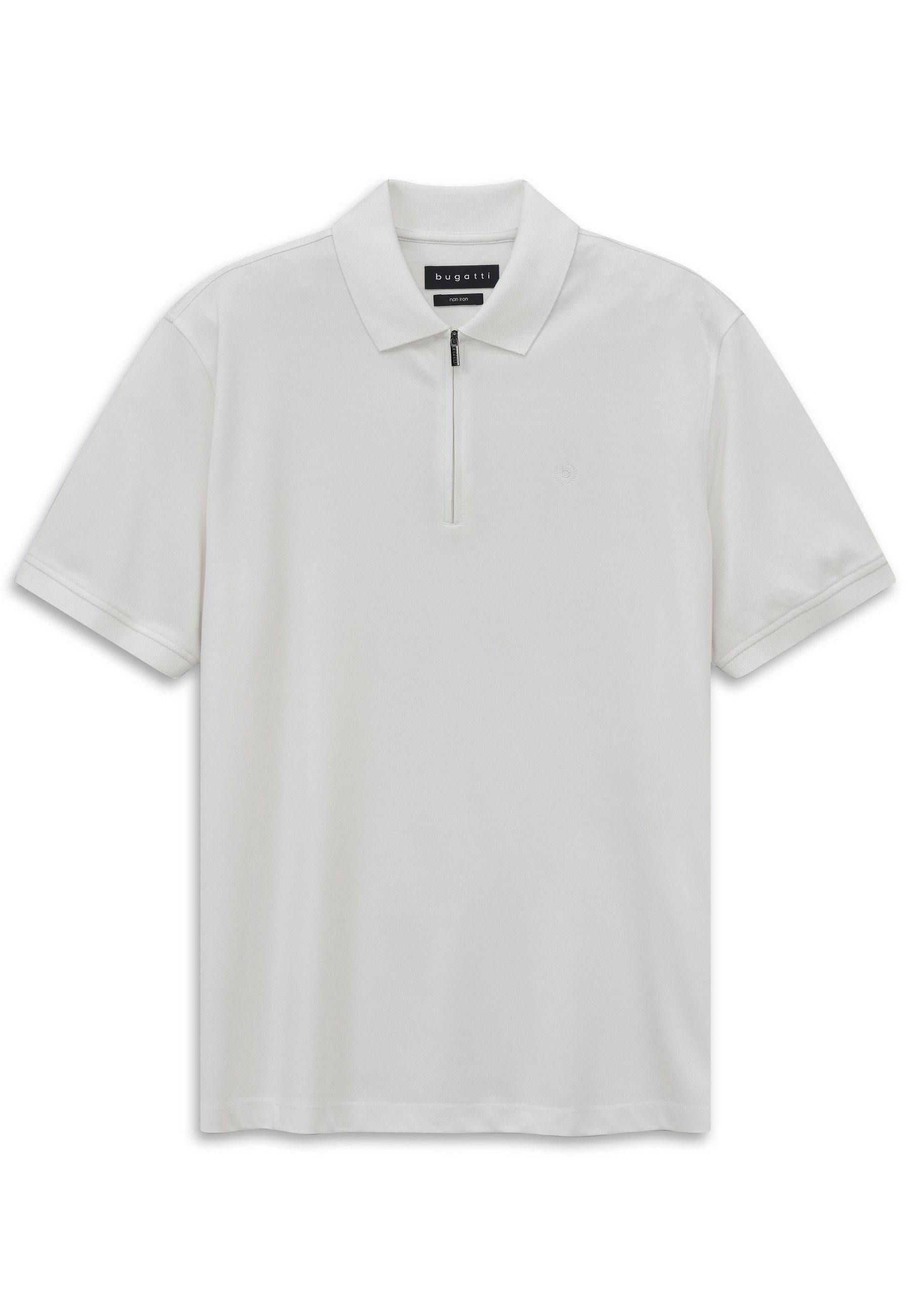 bugatti Poloshirt mit kurzem Reißverschluss