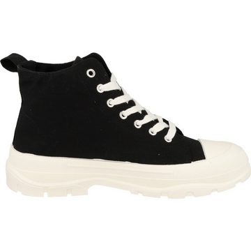 piece of mind. Damen Schuhe 832-671 Hi-Top Canvas Halbschuhe Schnürer Black Schnürschuh