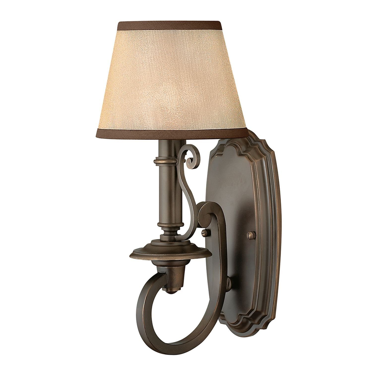 Modern Wandleuchte Wandlampe Metall Creme Licht-Erlebnisse E14 9, ANABELL Leuchtmittel, Bronze Beleuchtung ohne