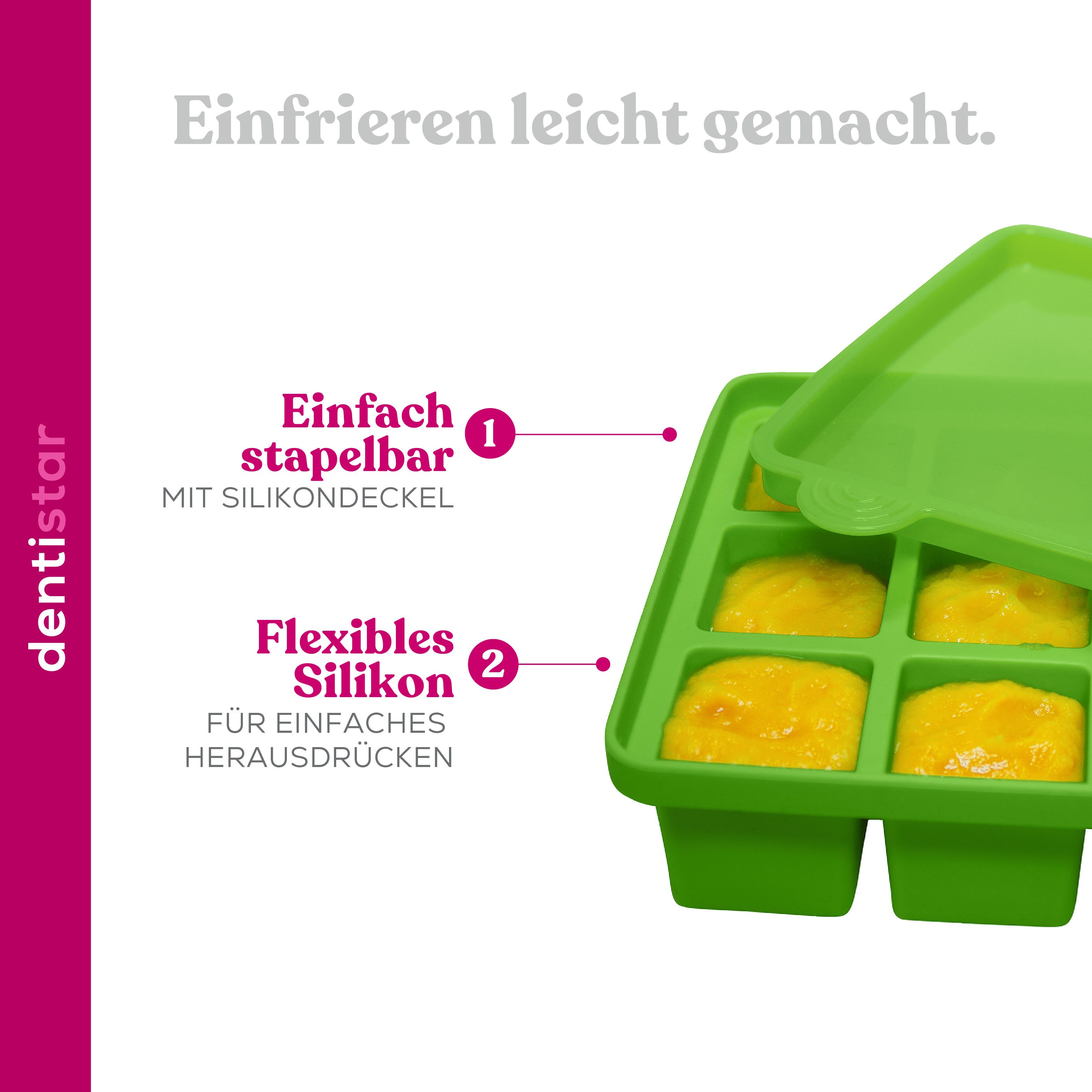 dentistar Eiswürfelform Silikon Gefrierform mit 9 x 60 ml