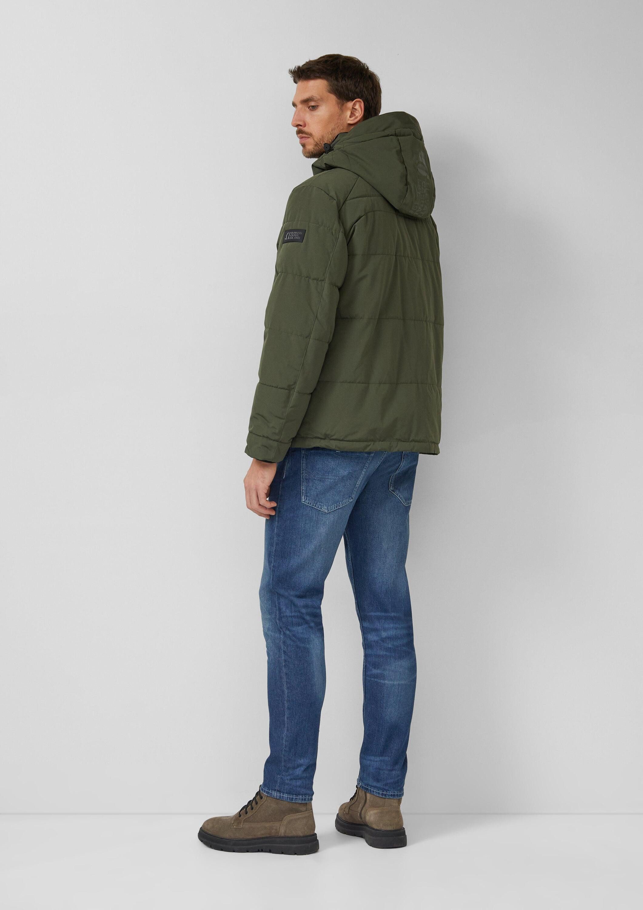 s.Oliver Winterjacke Outdoor-Jacke Wasserabweisende Pufferjacke mit abnehmbarer Kapuze