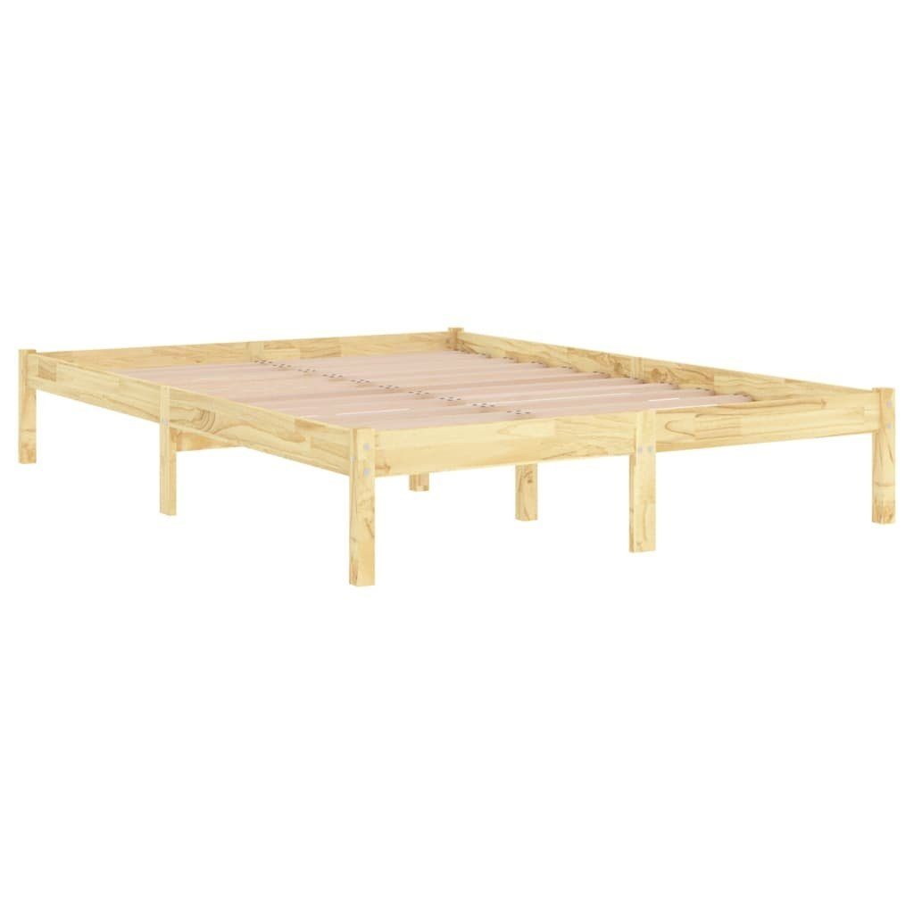 vidaXL Bettgestell 160 x 200 cm Massivholzbett Kiefer 160x200 cm Doppelbett Bett Bettrahm