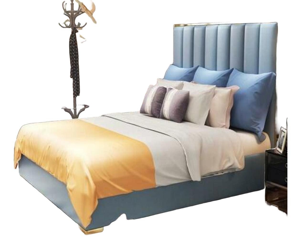 JVmoebel Lederbett Bett Polster Doppel Betten Beige180x200cm Schlaf Zimmer günstig online kaufen