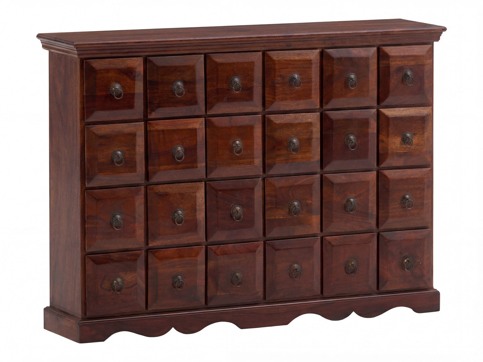 massivum Kommode Kommode Texas Akazie 24 Schub (1 St)