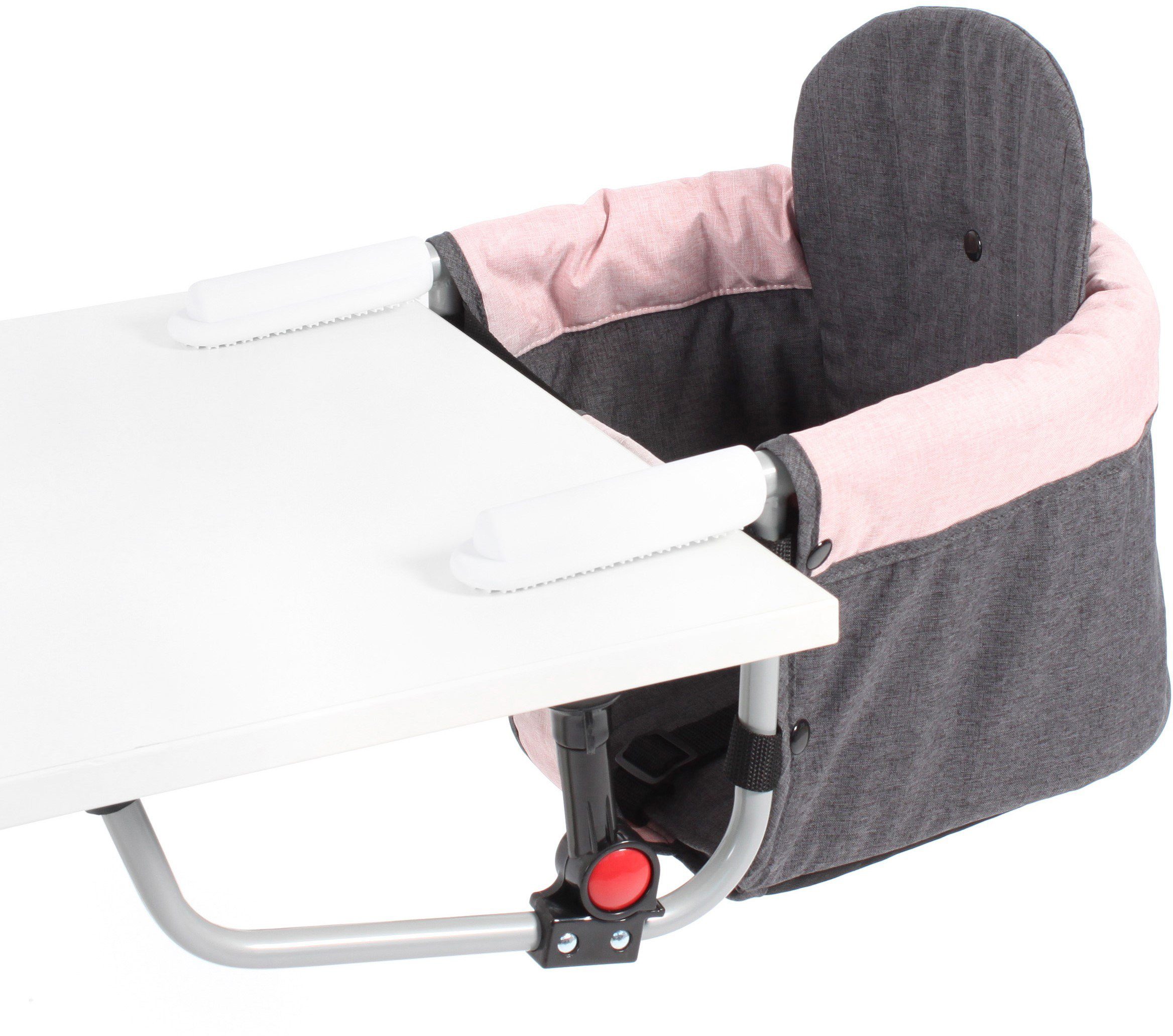 CHIC4BABY Tischsitz Relax, Melange platzsparend zusammenfaltbar Rosa