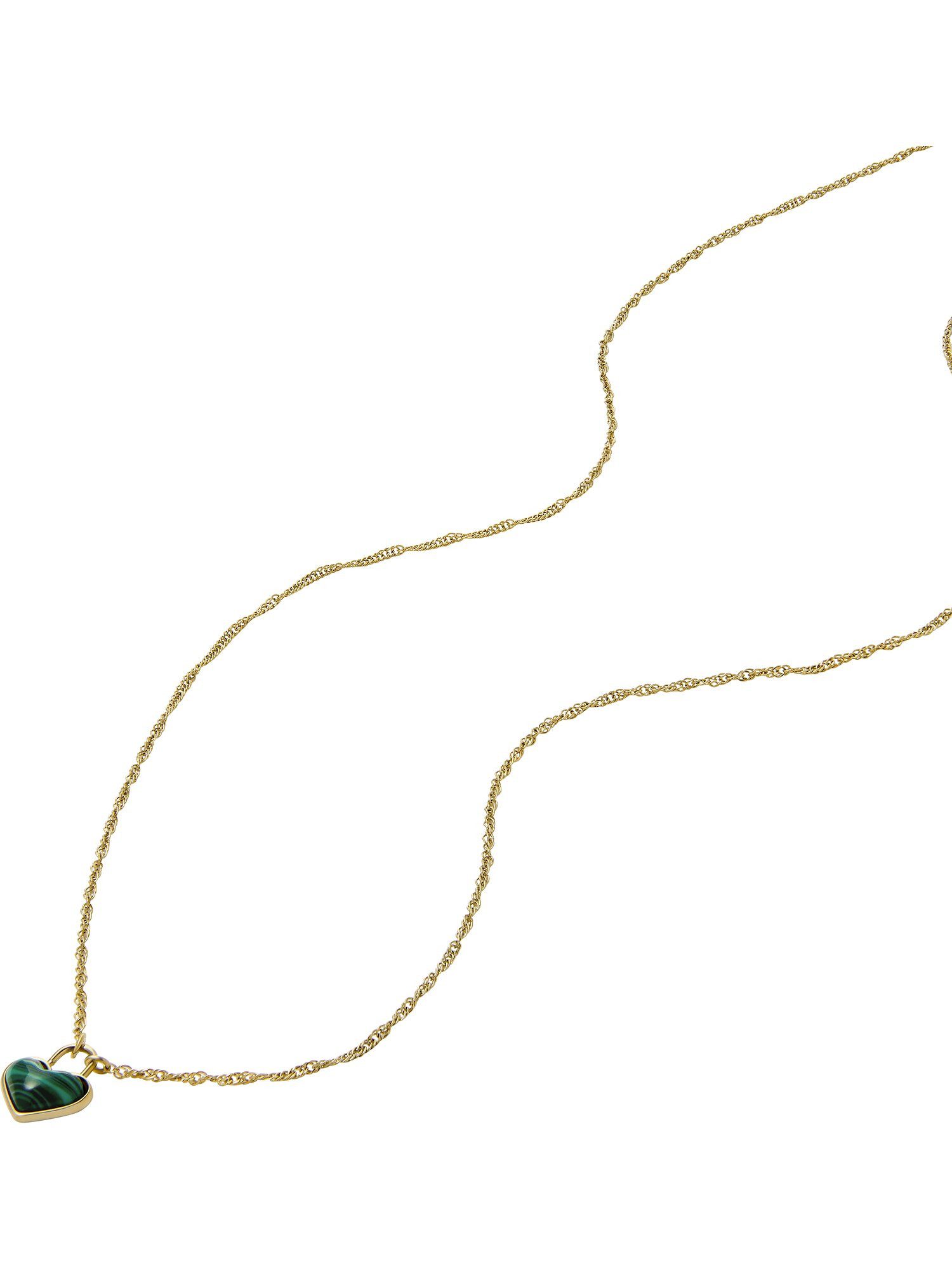 Fossil Collier Fossil Damen-Kette Edelstahl Malachit günstig online kaufen