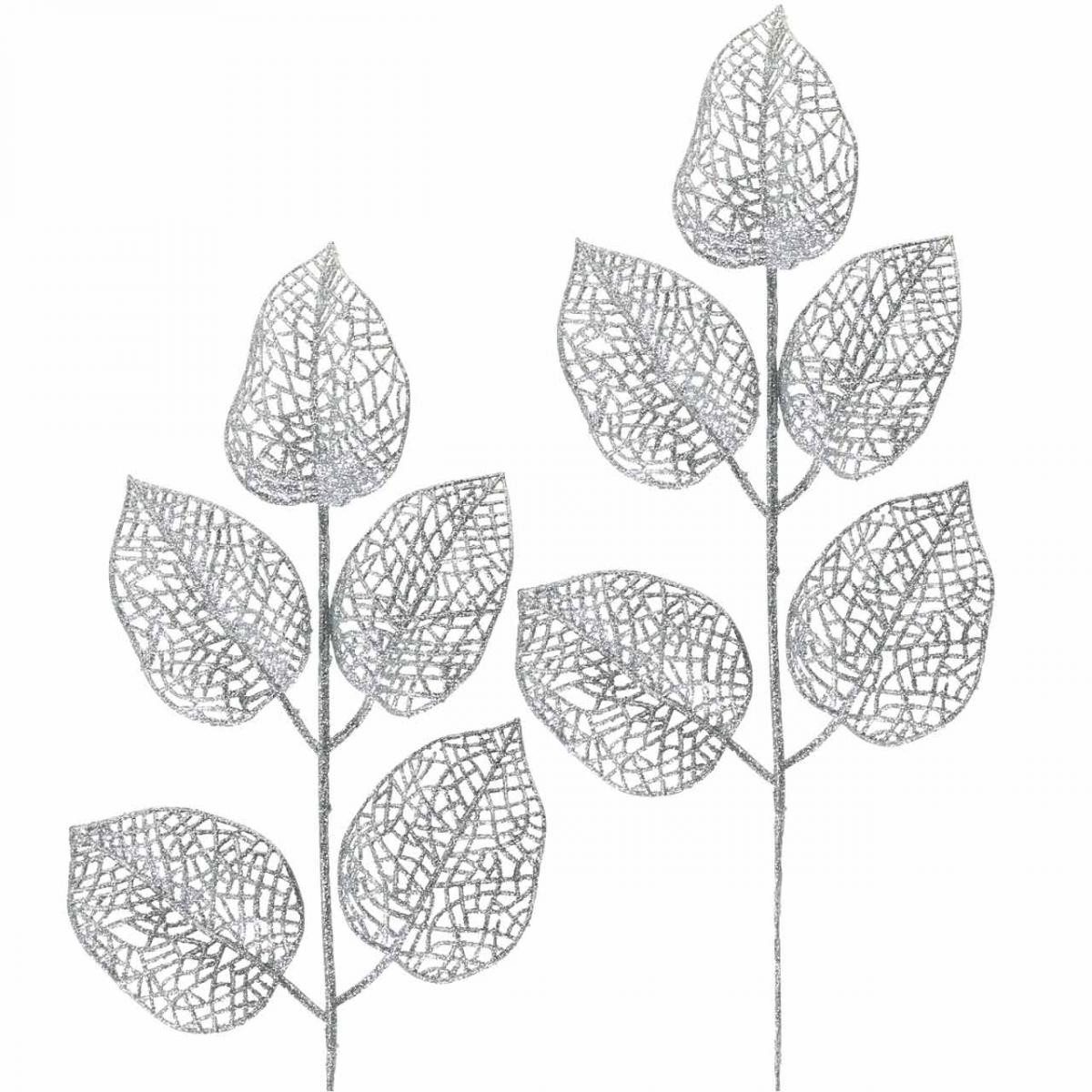 Winterliche Kunstpflanze Kunstpflanzen Weihnachtsdeko - Glitzernde Silberne, 10 Stück, Kaemingk, Höhe 1 cm